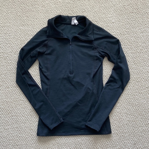 NEW Under Armour Fleece Lined Coldgear Half Zip Pullover Run Train Black XS NWOT - Picture 1 of 9